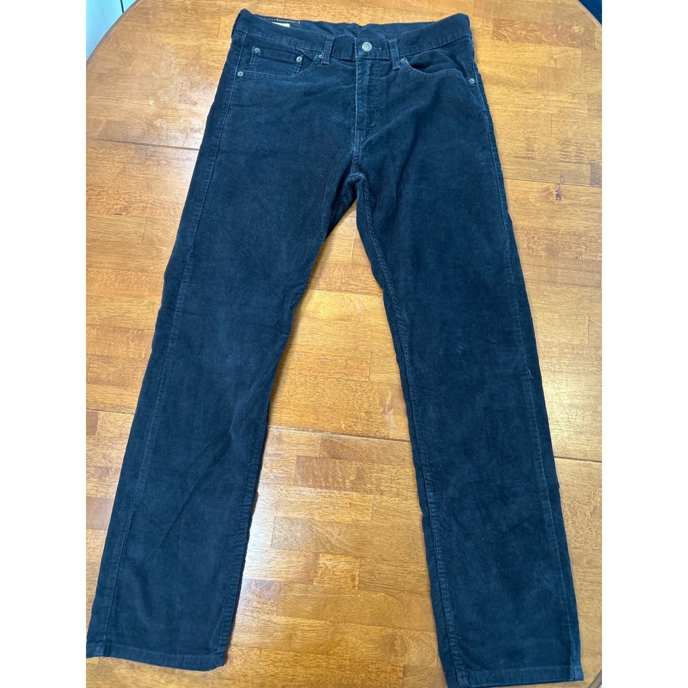 Levi's Corduroy Pants Mens 30x32 Navy Black Premium Slim Straight Corduroy